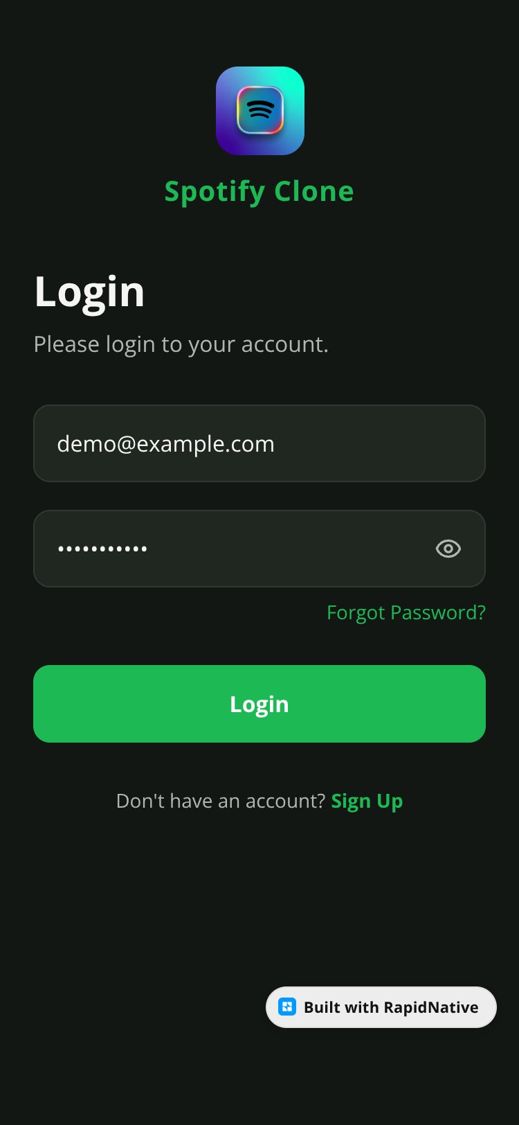 Spotify Clone screen 3