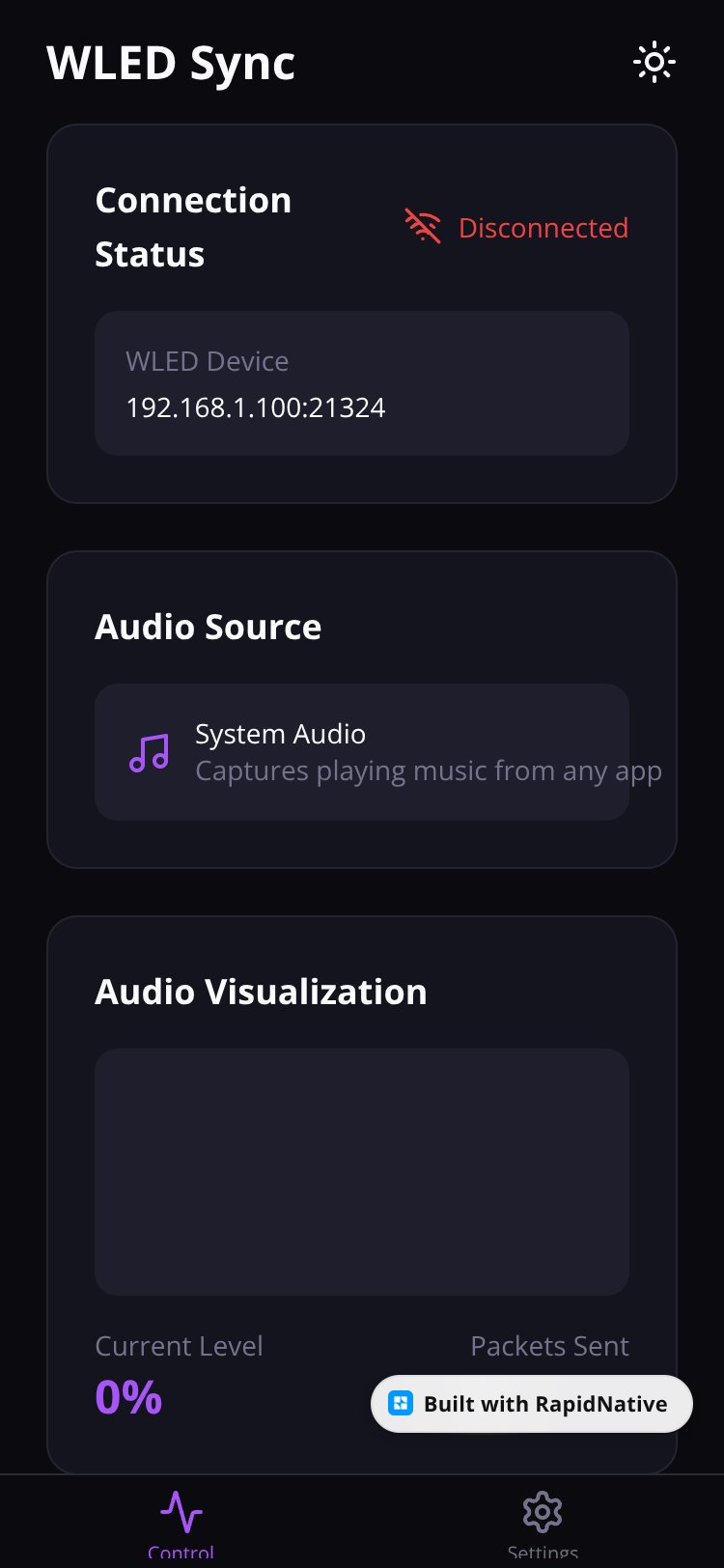 AudioWLED screen 2