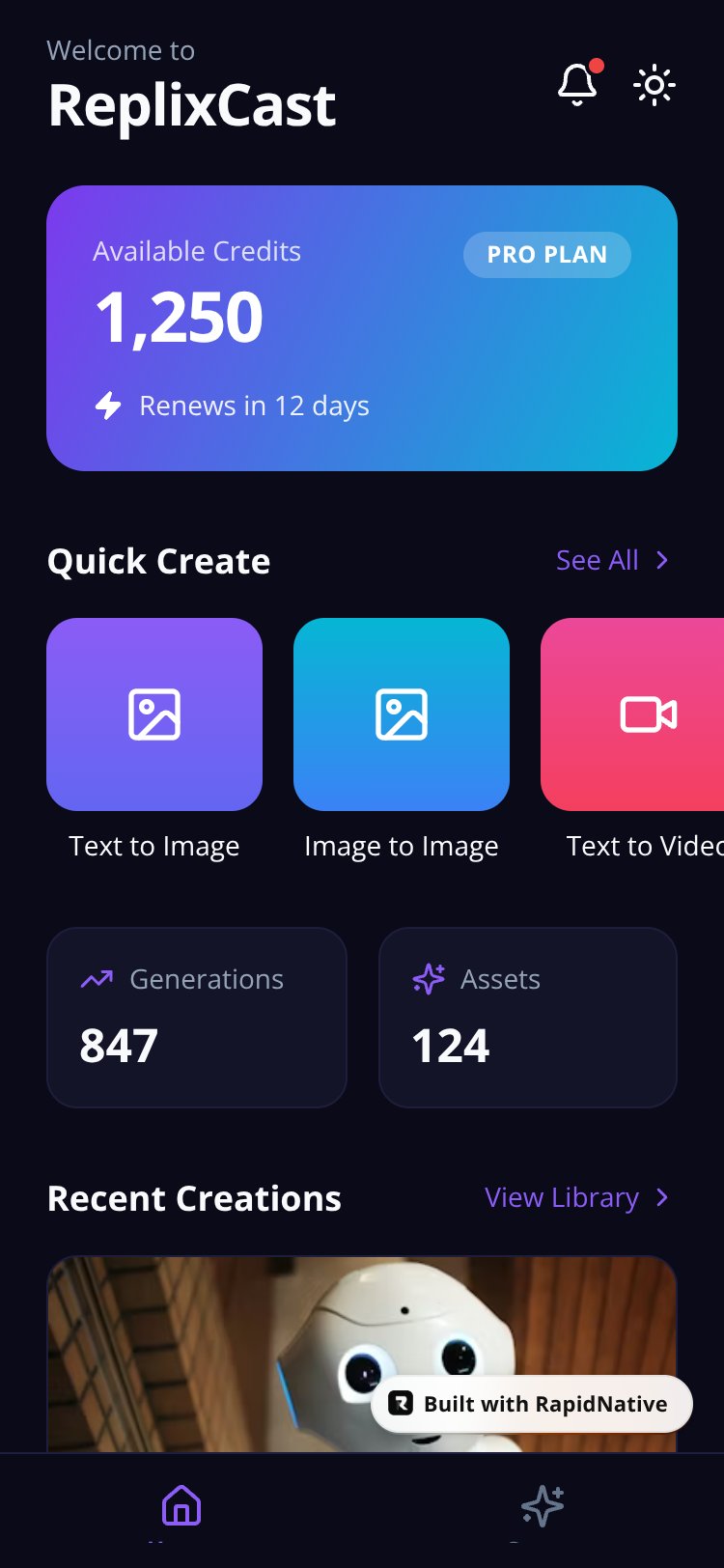 ReplixCast screen 1