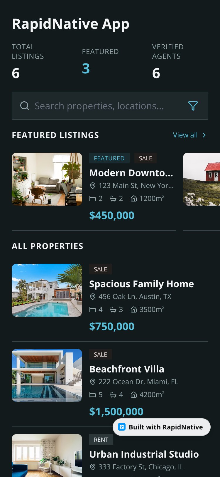 RapidNative App screen 4
