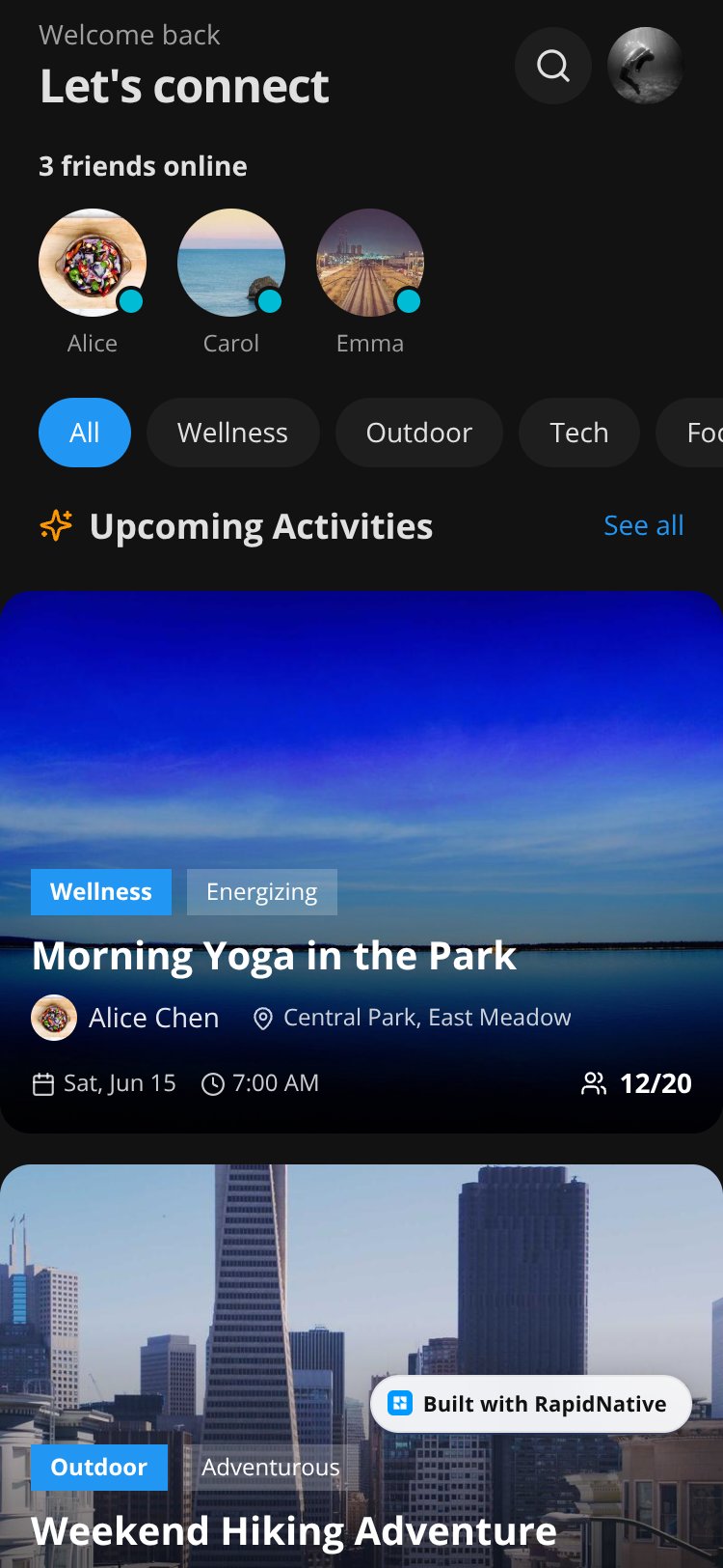 Vibrant Connections screen 2