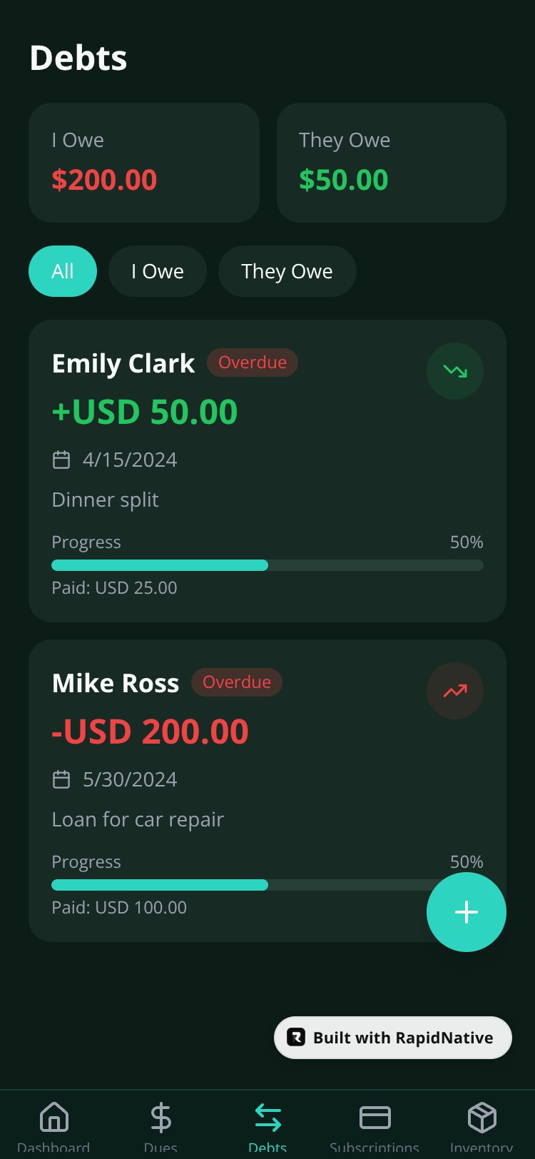 TrackVault screen 5