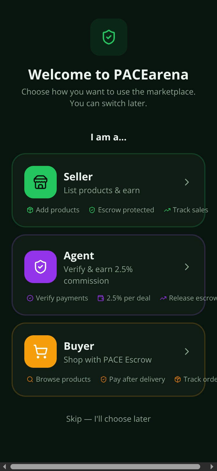 PACEpay screen 2