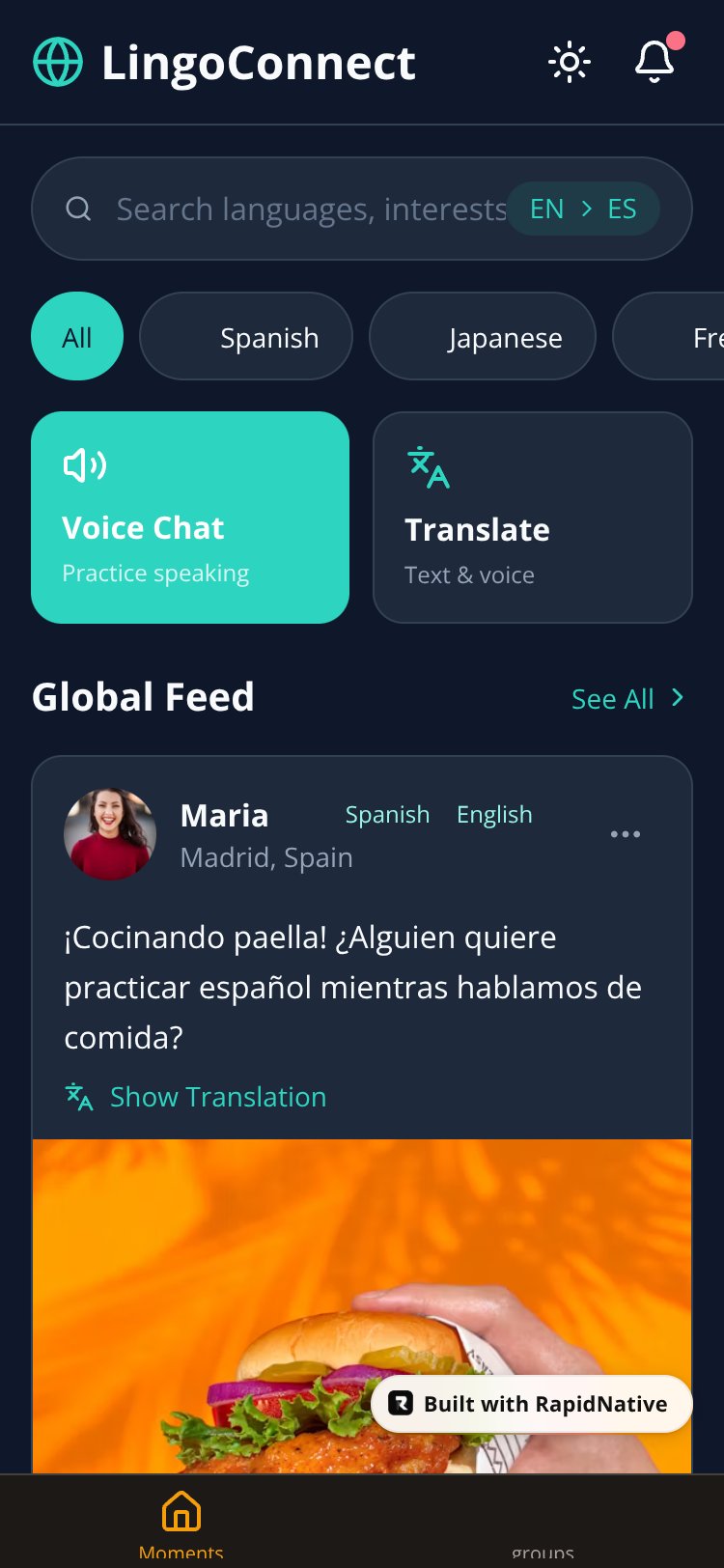 LingoConnect screen 2