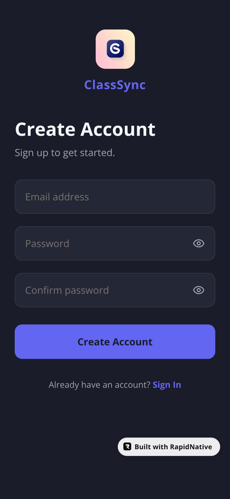 ClassSync screen 2