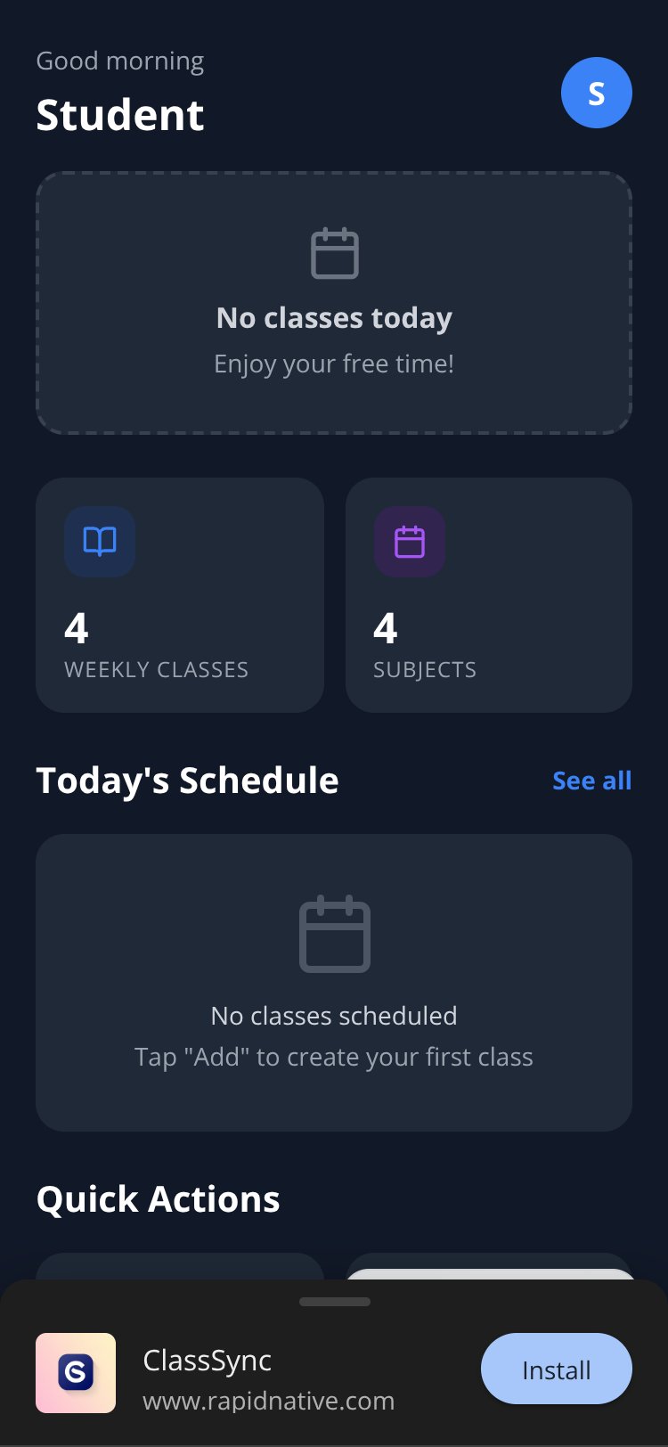 ClassSync screen 3