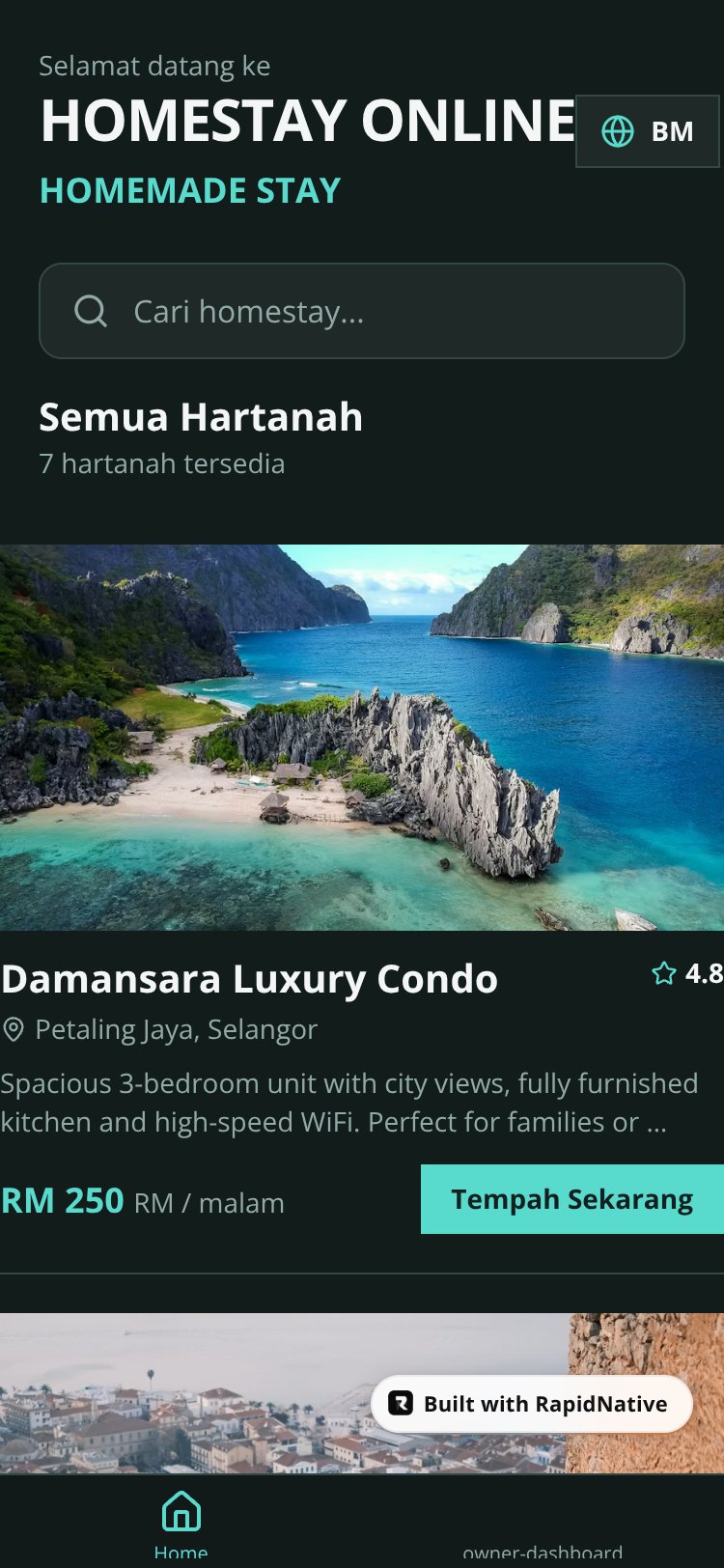 Homestay Online screen 2