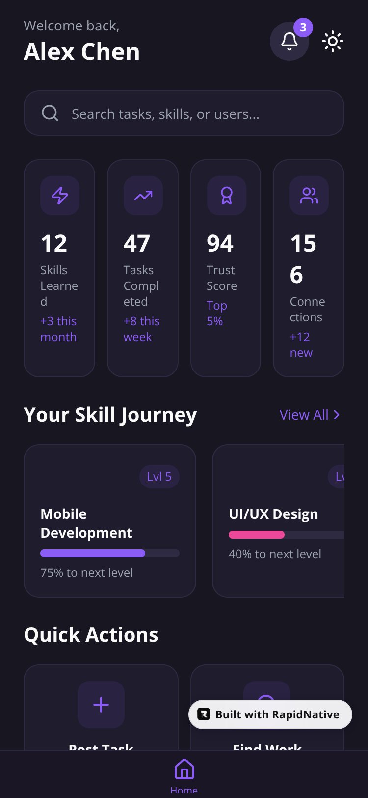 SkillForge screen 1