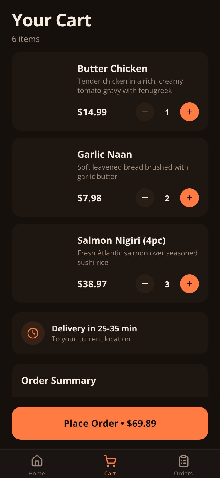 CloudKitchen screen 1