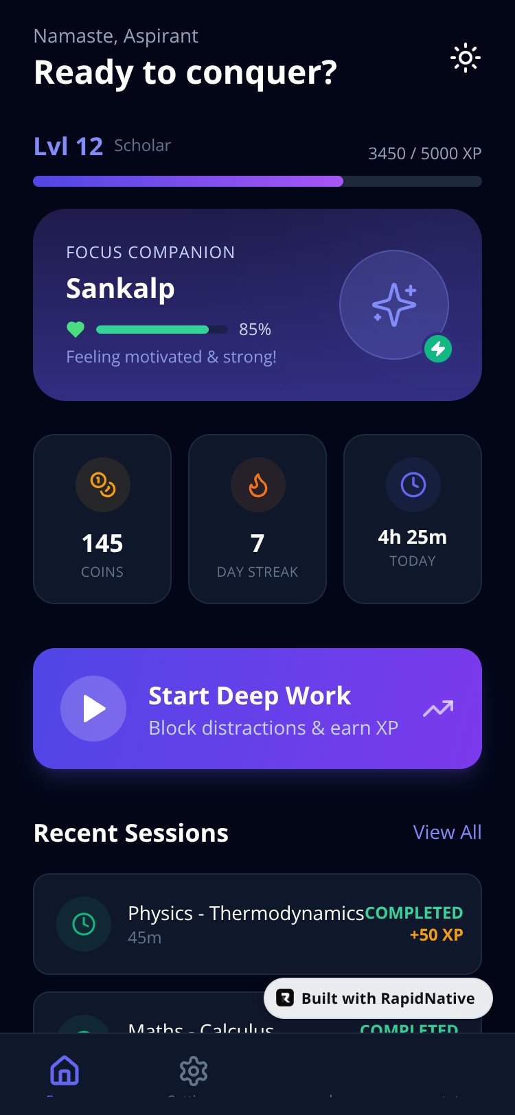 FocusGrit (Sankalp AI) screen 4