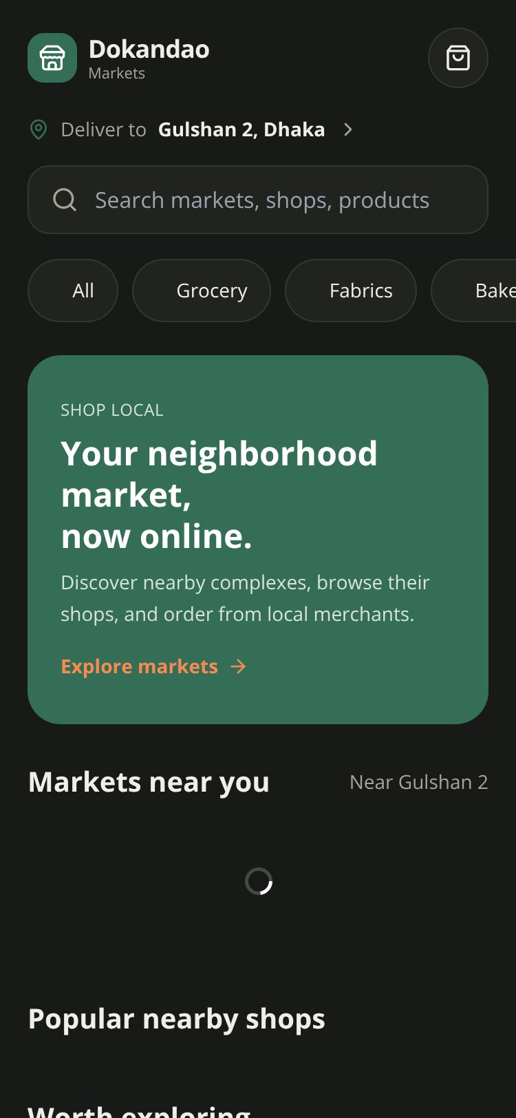 Local Market screen 2