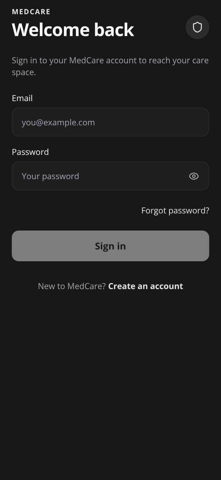 MedCare screen 2
