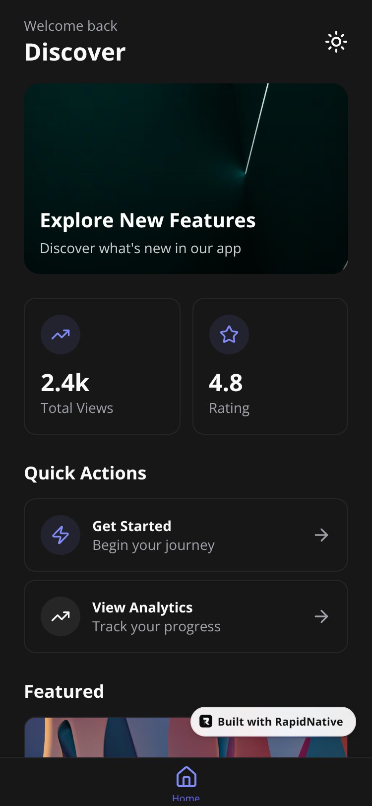 FitTrack screen 1