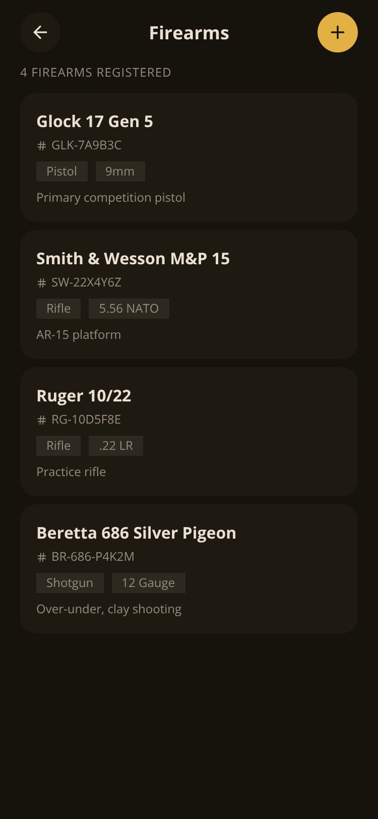 Range Log screen 3