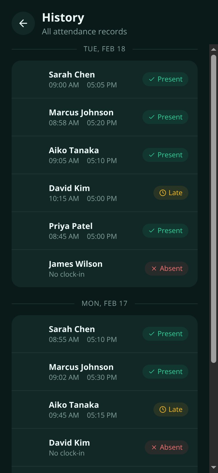 Attendify screen 1