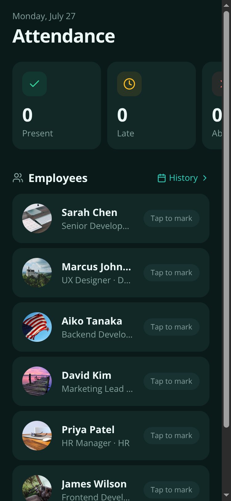 Attendify screen 2