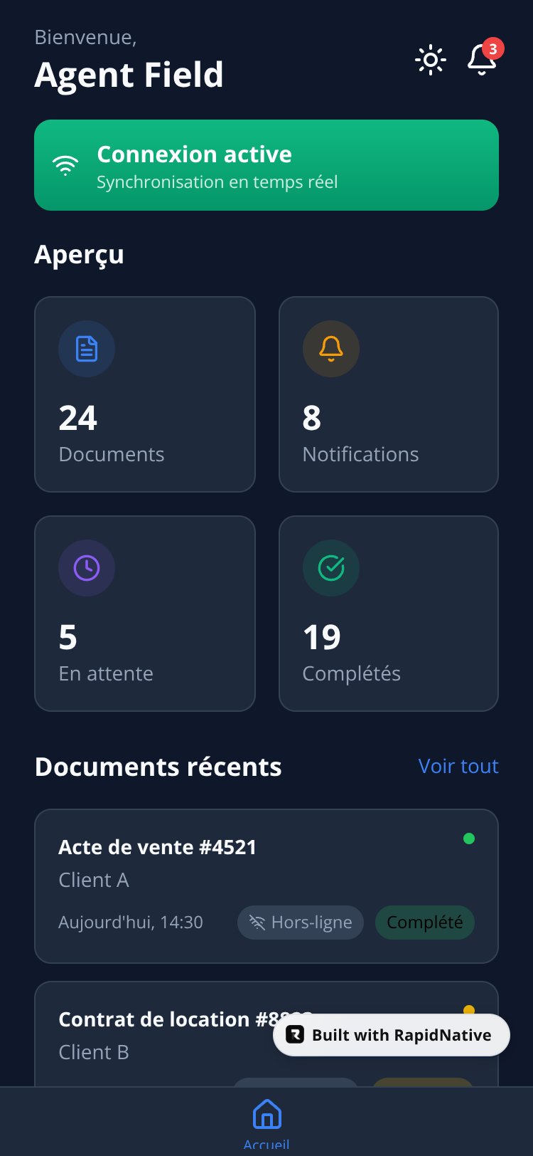 OCI Express Mobile screen 1