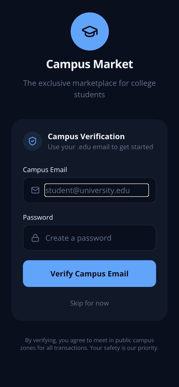 Campus Market screen 3