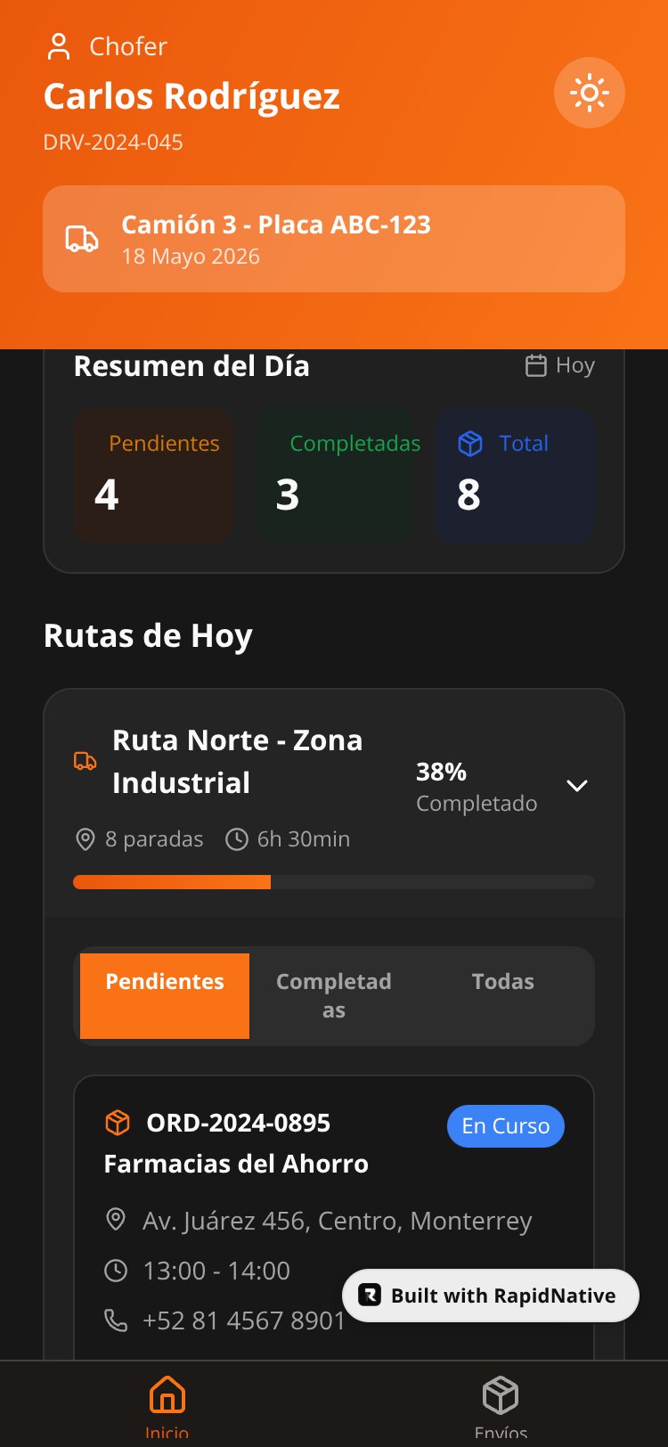 LogiTrack screen 1