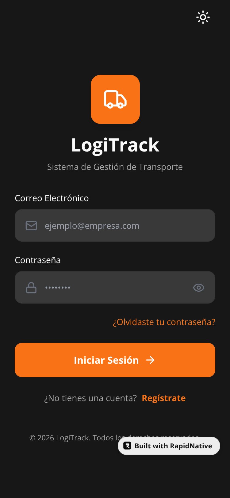 LogiTrack screen 2