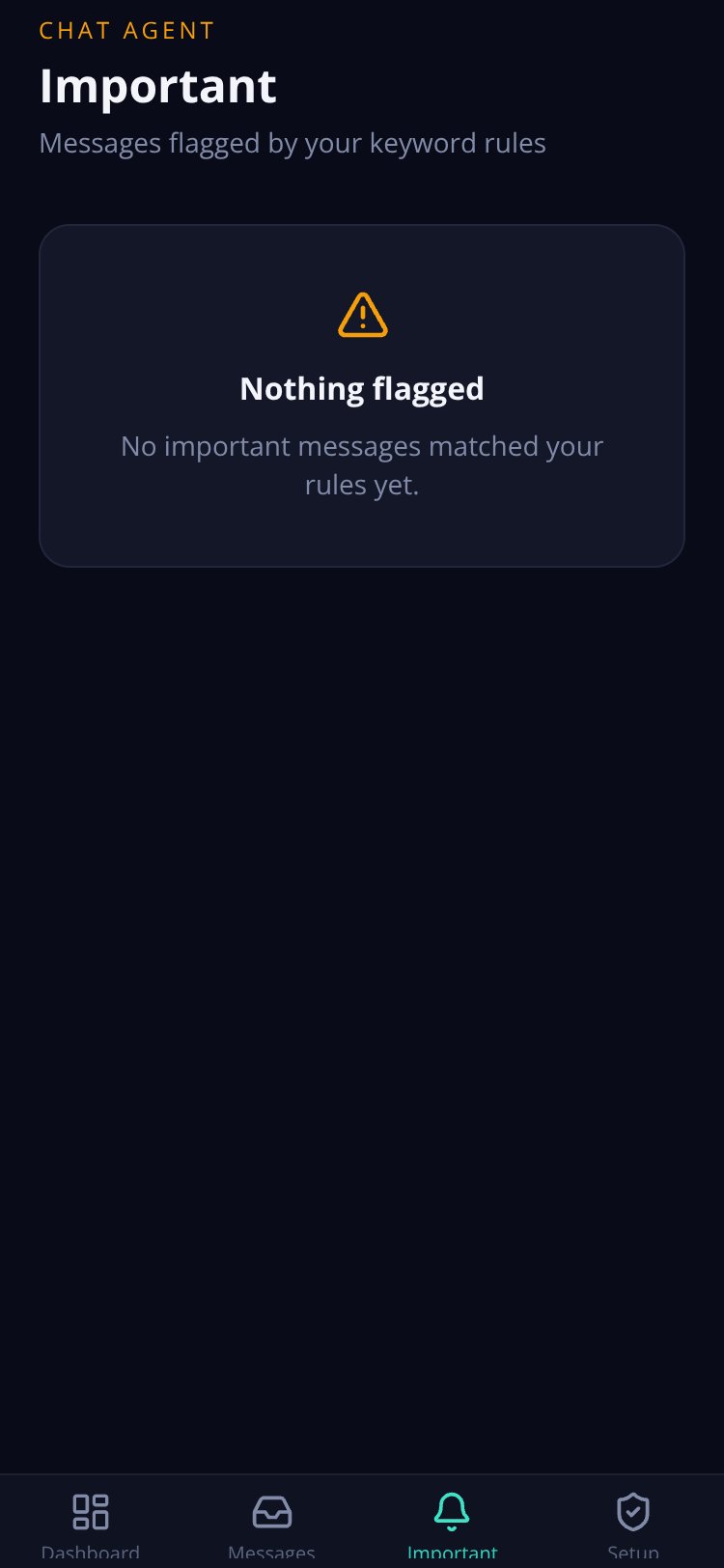 Chat Agent screen 2