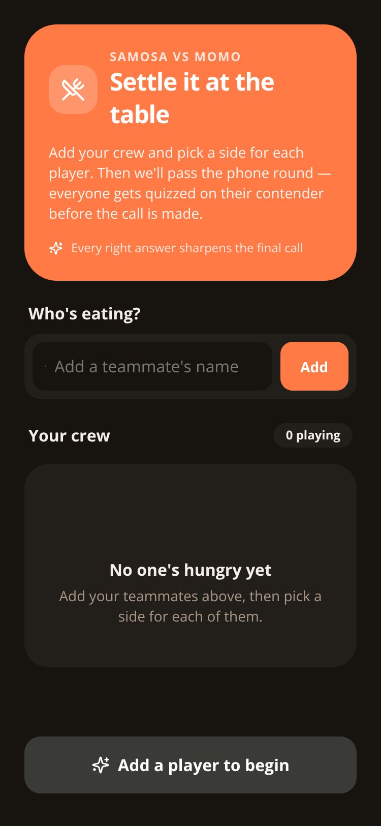Snack Showdown screen 2