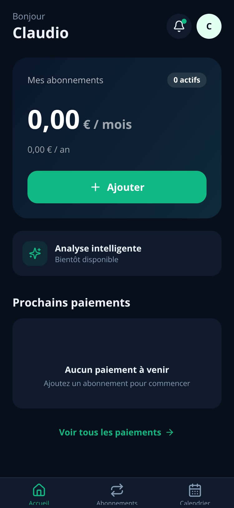 SUBHUB screen 2
