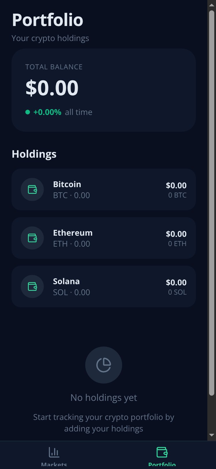CryptoTracker screen 2