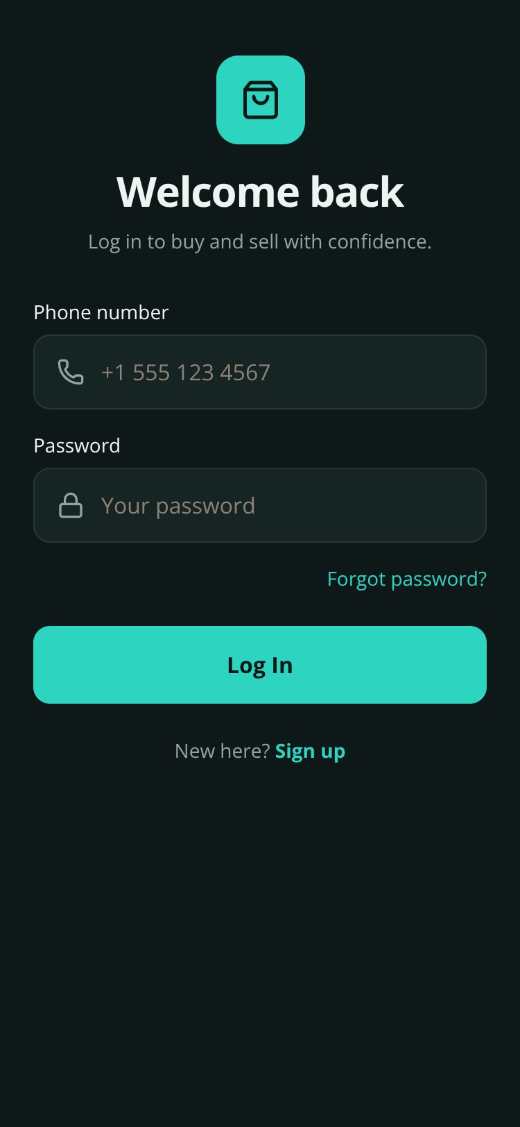 RapidNative App screen 1