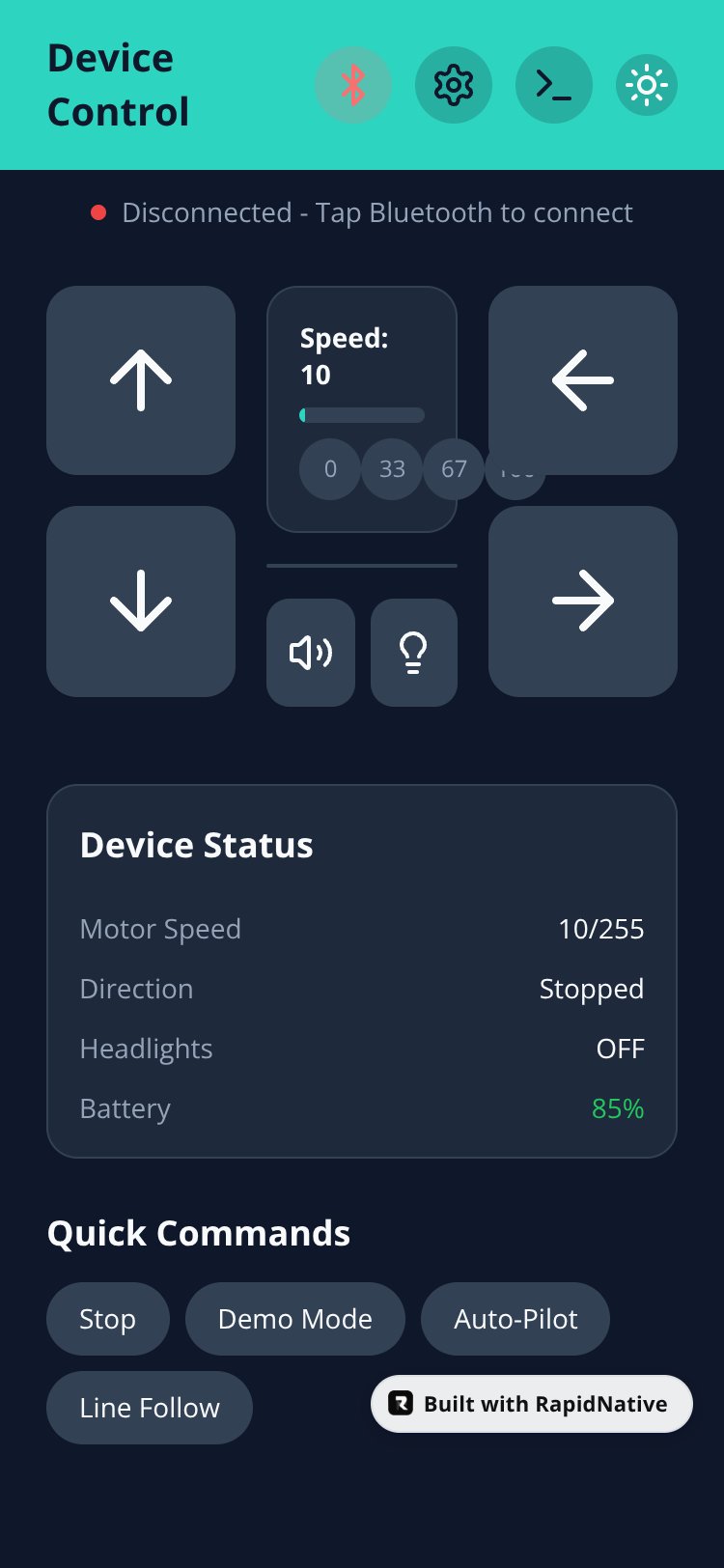 Arduino Car Control screen 1