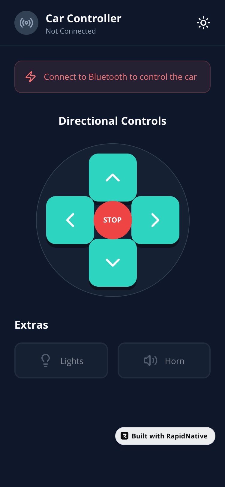 Arduino Car Control screen 1