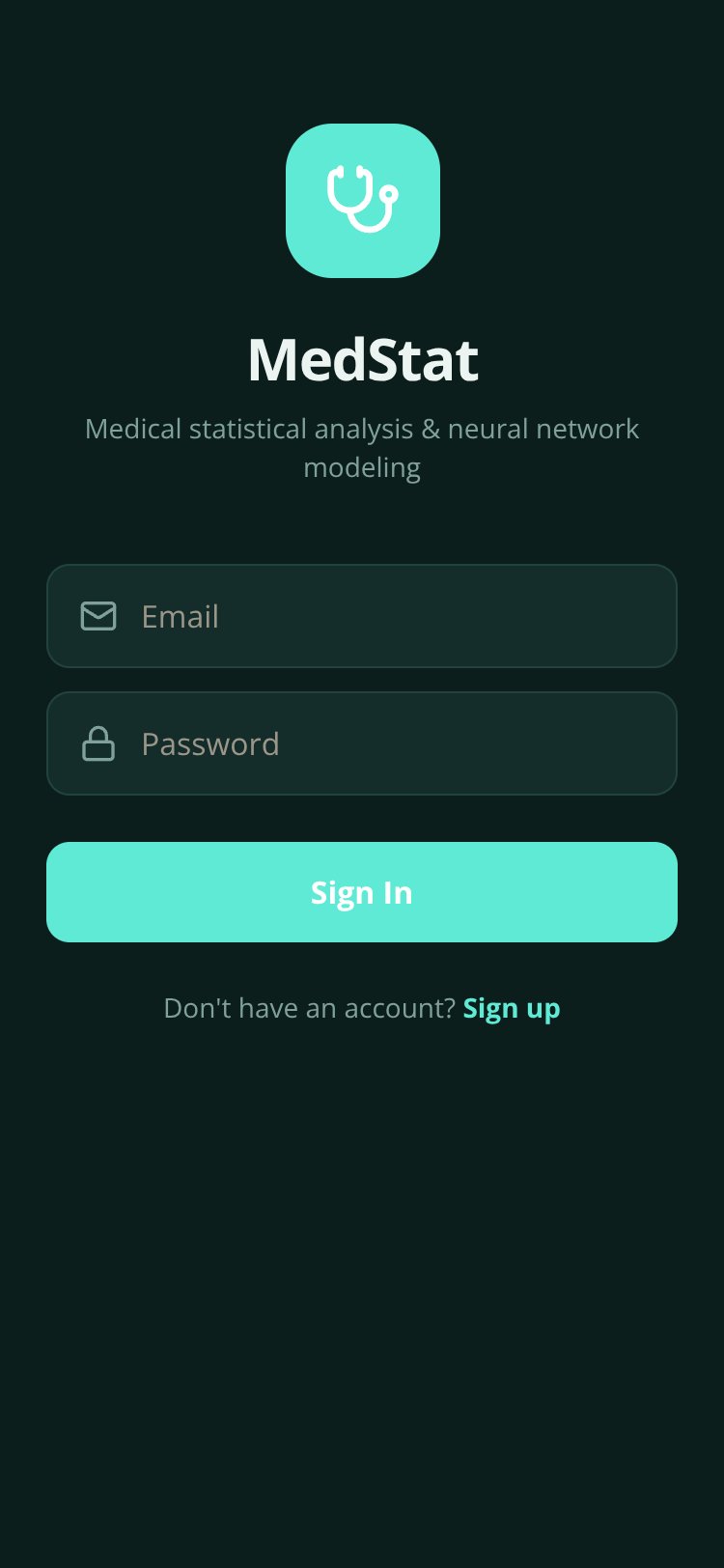 MedStat screen 1