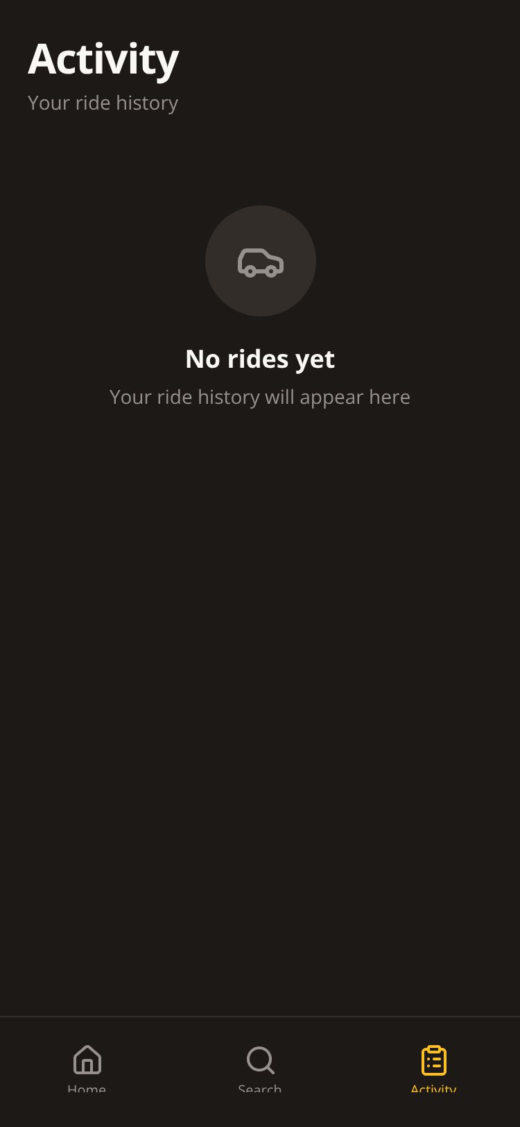 TaxiGo screen 1