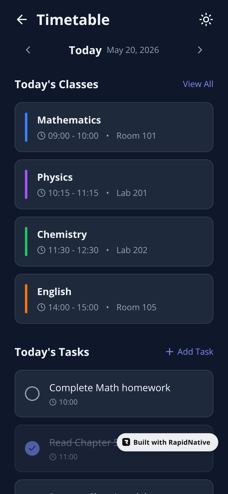 StudyFlow screen 1