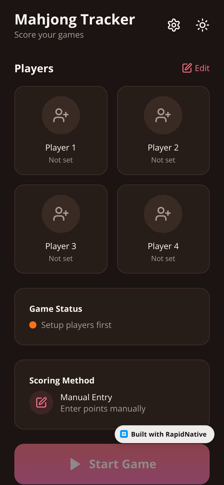 MahjongTracker screen 2