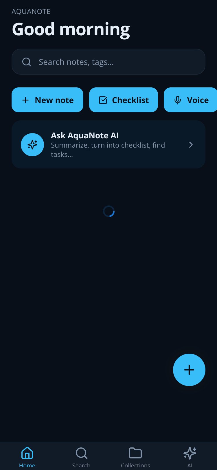 AquaNote screen 3