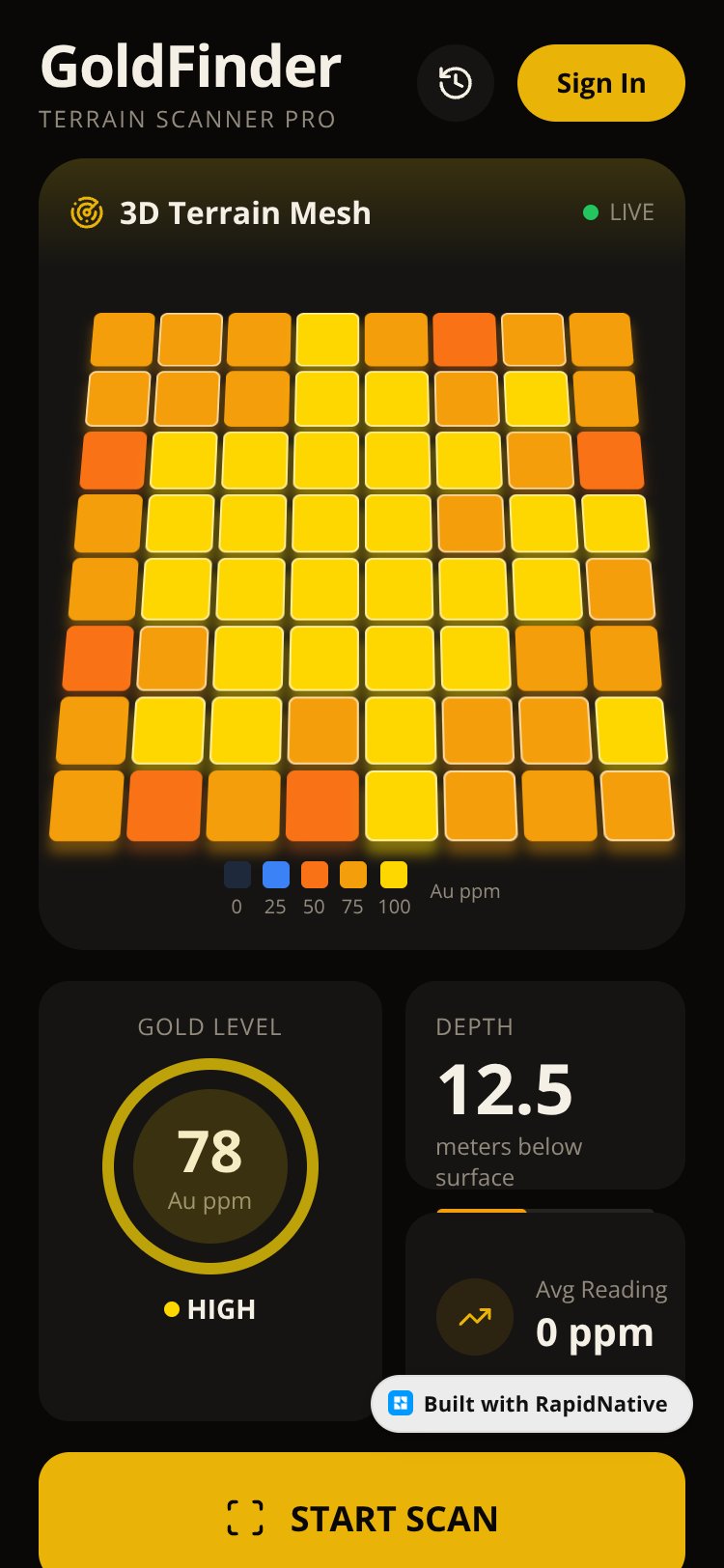 GoldFinder Pro screen 3