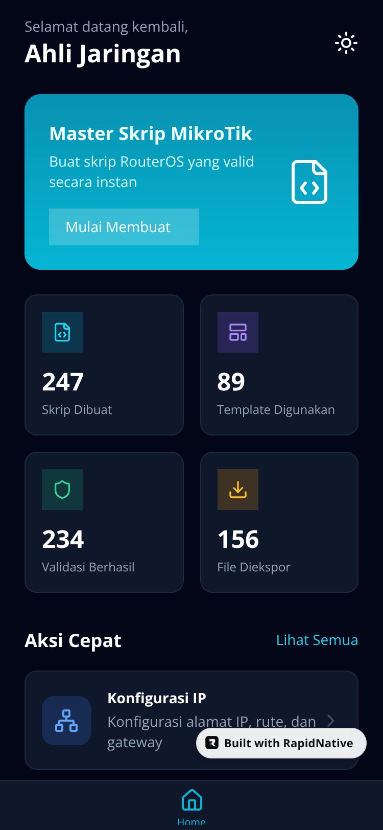 MikroTik Script Master screen 1