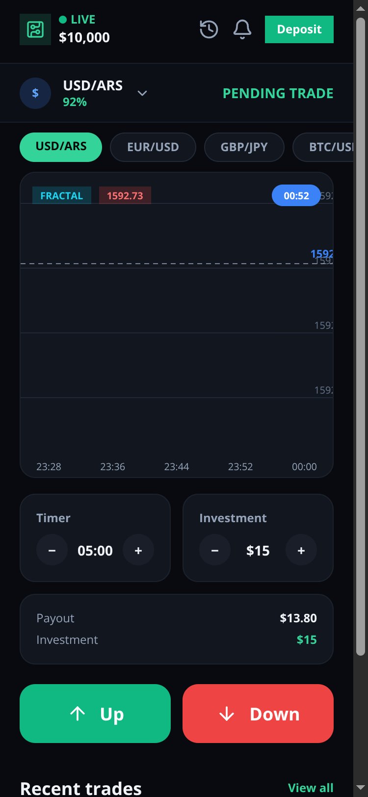 Quotex Clone screen 4