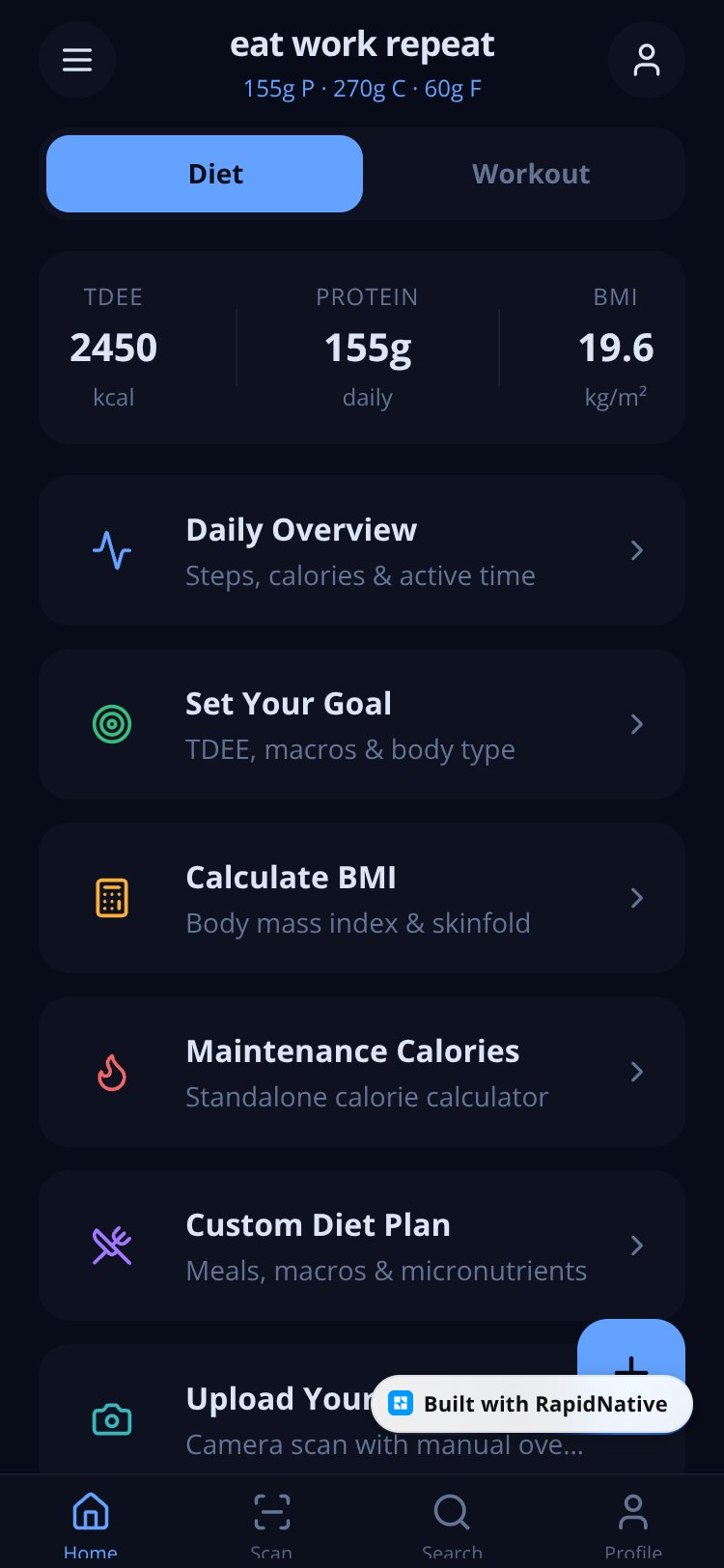 eat work repeat screen 1