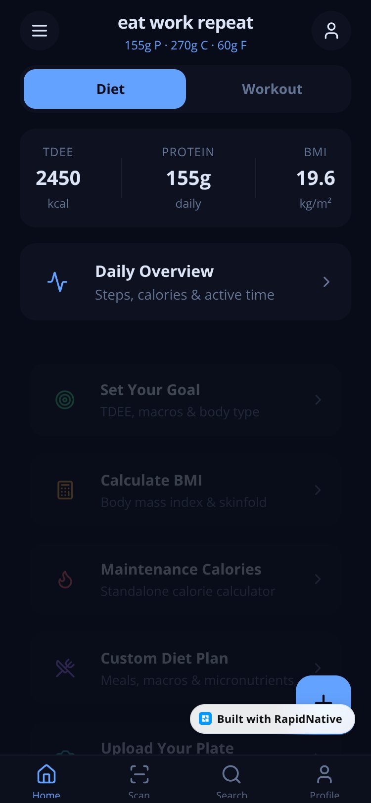 eat work repeat screen 2