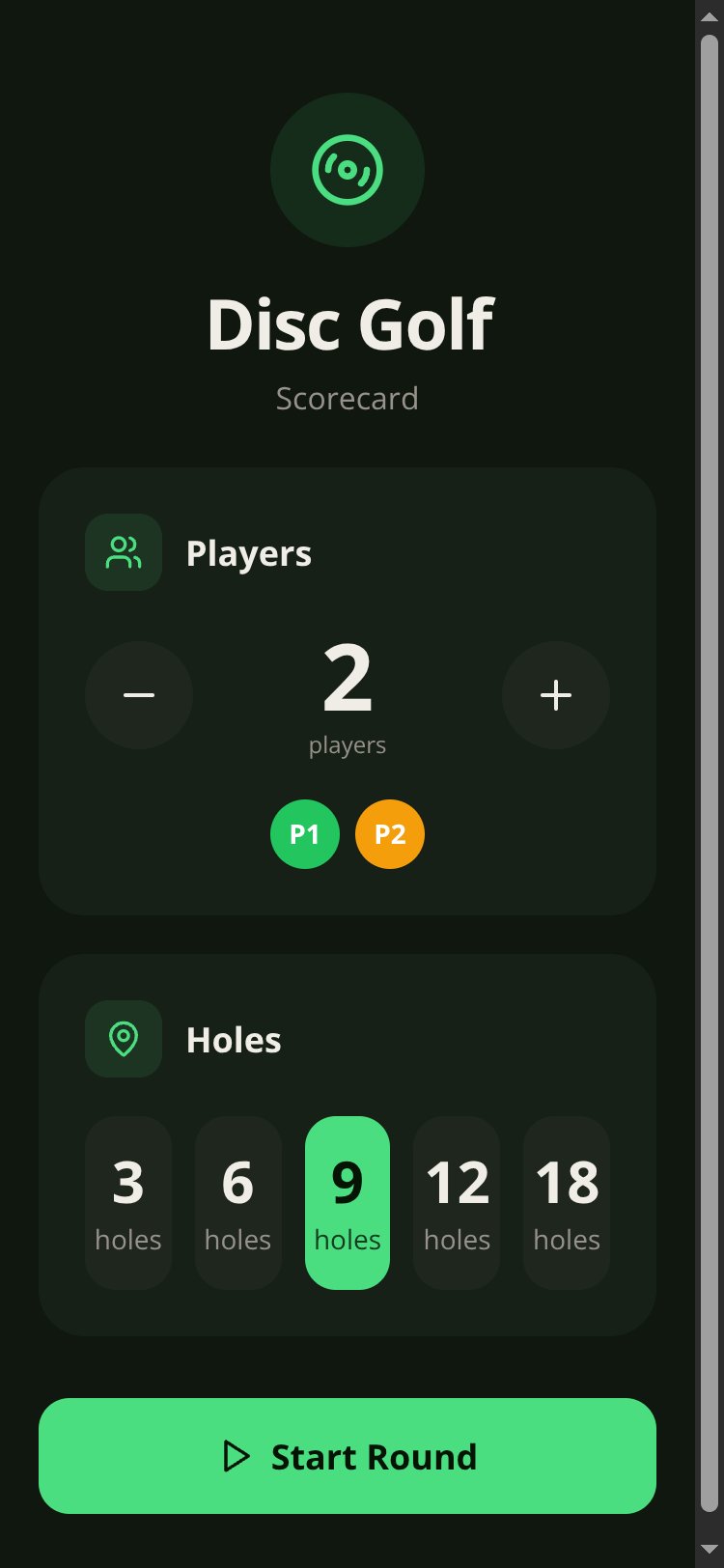 Disc Golf Scorecard screen 3