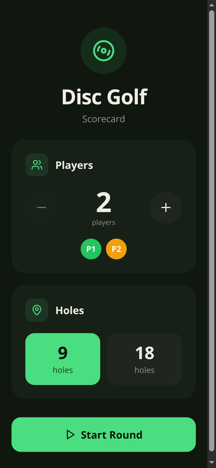 Disc Golf Scorecard screen 3