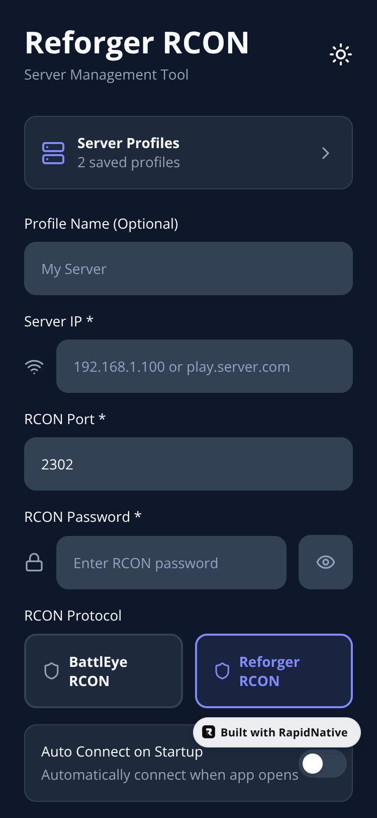 Reforger RCON Pro screen 1