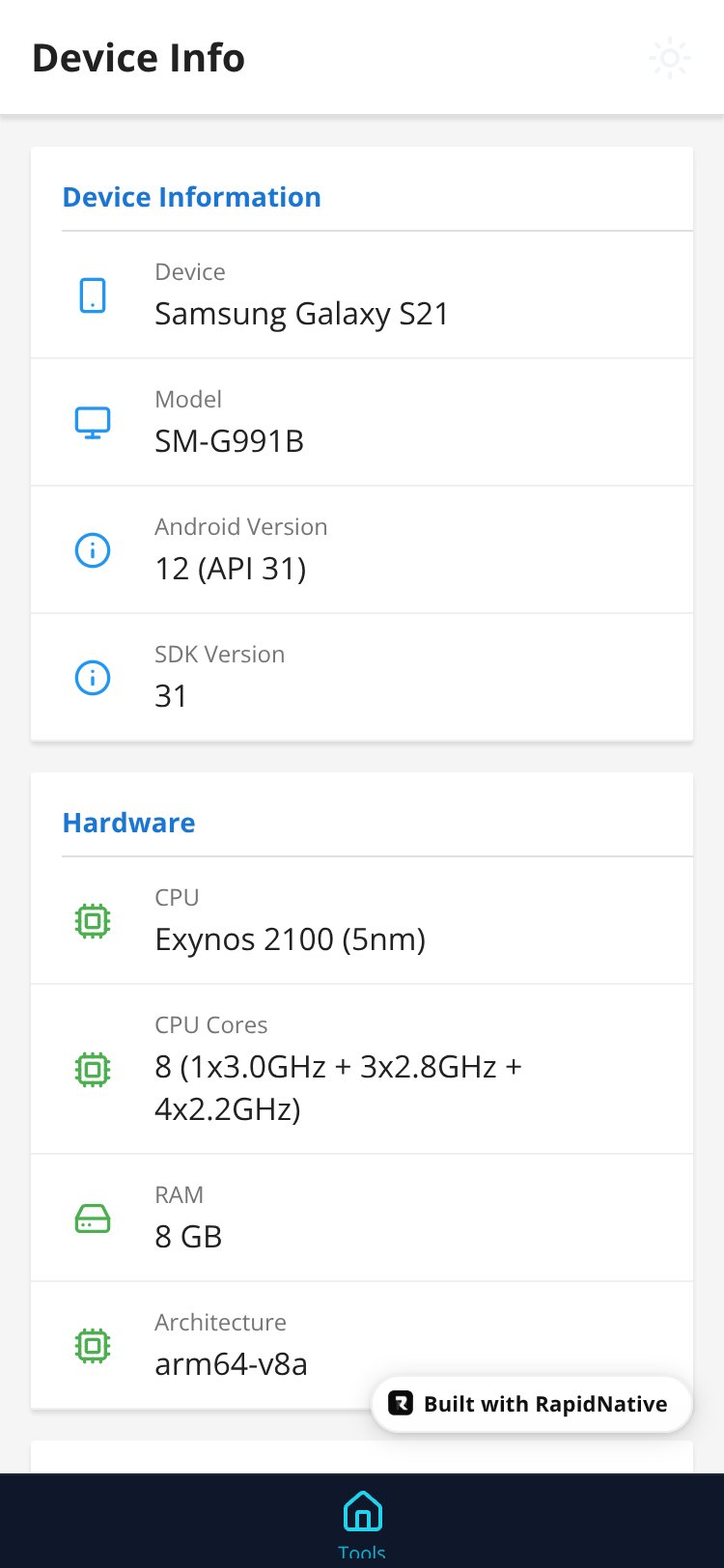 CoolBase screen 1