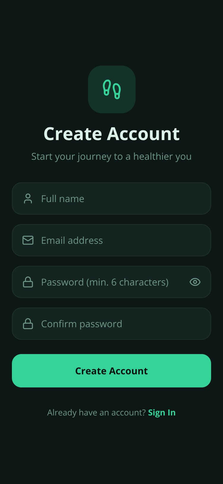 Steps Tracker screen 3
