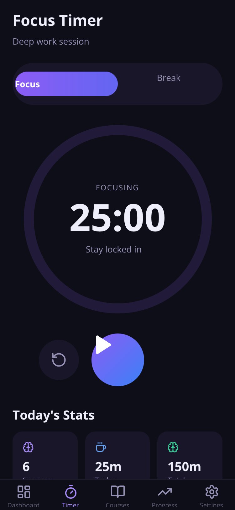 FocusForge screen 3