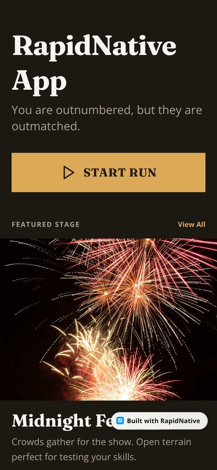 RapidNative App screen 1
