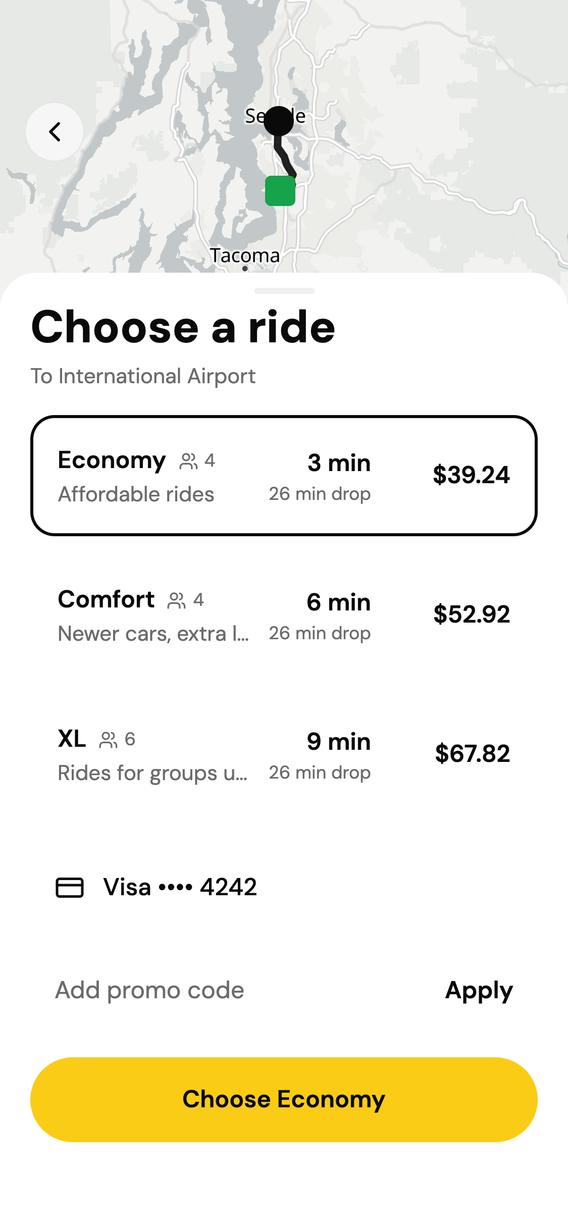 Ride-hailing app in Taxi