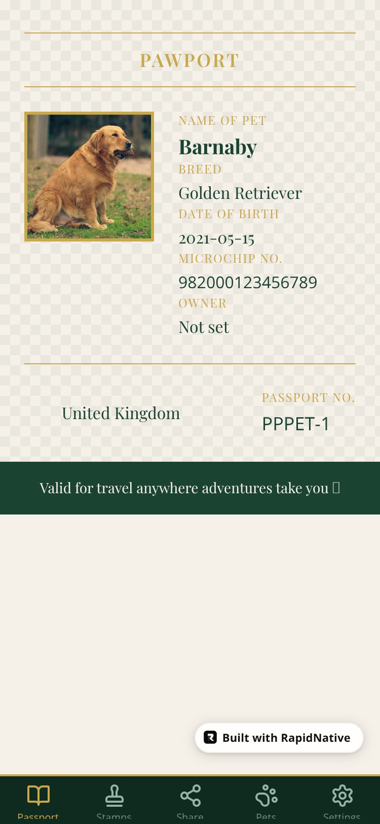 Pawport screen 5